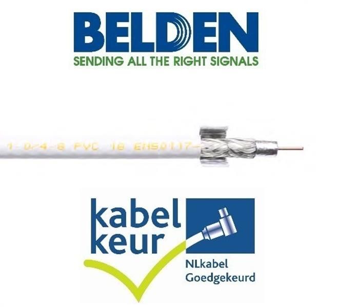 Belden H125D00 Coax DuoBond+ KABELKEUR wit 500m