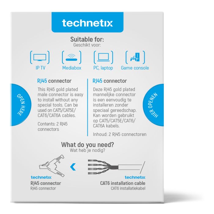 Technetix Rj45 Snap On Connector 2 Stuks Bombeeck Digital