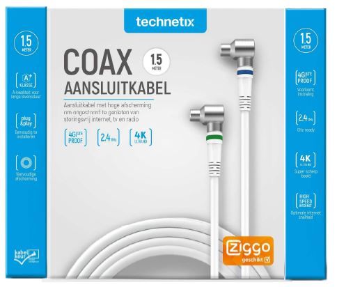 Technetix Rla 21 1 5 S Shop Catv Iec Coaxkabel 1 5m Ziggo