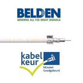 Belden CX9D0 Coax 9 DuoBond+ PVC KABELKEUR wit doos 100m