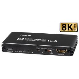 8K HDMI Splitter 1 in 4 uit