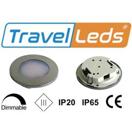 TravelLeds inb spot Ch 70mm 6+6 Leds 3K+6K schroef