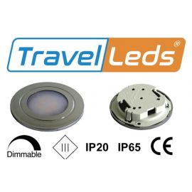 TravelLeds inb spot Ch 80mm 6+6 Leds 3K+6K schroef