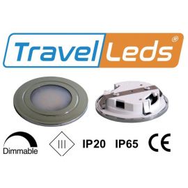 TravelLeds inb spot Ch 80mm 6+6 Leds 3K+6K klem