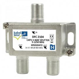Hirschmann DFC 2104 SHOP splitter 2-voudig Ziggo Geschikt