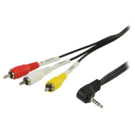 Mini AV kabel, Jack 3,5 mm -> 3x RCA 2.00 mtr.