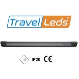 Travelleds Lineaire alu zw COB 3K 422mm schakelaar/touch