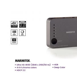 Marmitek Connect 350 UHD 2.0 4K HDMI Switch 5x in / 1x out