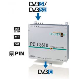 Polytron PCU8610 FTA Compact Headend DVB-S2>DVB-C 4x8 switch