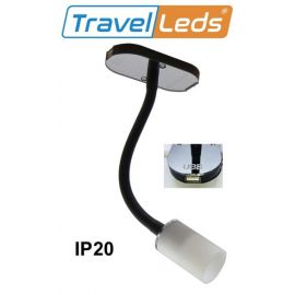 Travelleds opb spot Zw flex led 5K 260mm opaal switch/usb