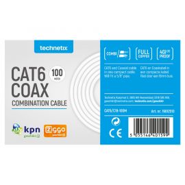 Technetix CAT6/C18-100M CAT6+Coax RG59T Combikabel 100m.Eca