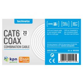 Technetix CAT6/C18-20M CAT6+Coax RG59T Combikabel 20mtr.Eca