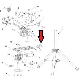 Teleco 06132 spare part Steunplaat ACTIVSAT