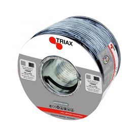 Triax CAT6 U/UTP PE 4X2XAWG23 250MHz zwart rol 100m