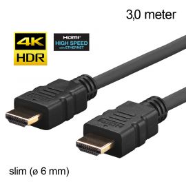 Vivolink Pro HDMI Slim Cable 3,0 Meter, 2.0b 4K 60Hz 18Gb/s