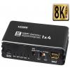 8K HDMI Splitter 1 in 4 uit