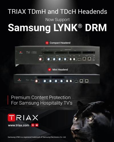 TDmH- en TDcH-Headends ondersteunen nu Samsung LYNK® DRM